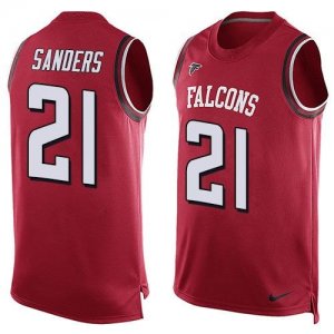 Nike Atlanta Falcons #21 Deion Sanders Red Team Color Men Stitched NFL Limited Tank Top Jersey