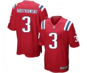 Mens Nike New England Patriots #3 Stephen Gostkowski Game Red Alternate NFL Jersey