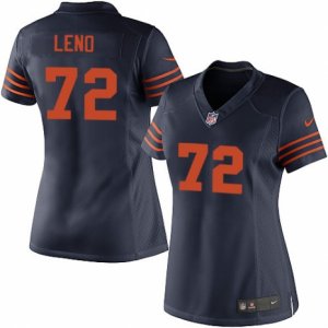 Women\'s Nike Chicago Bears #72 Charles Leno Limited Navy Blue 1940s Throwback Alternate NFL Jersey