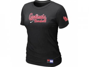 Women St. Louis Cardinals Nike Black Short Sleeve Practice T-Shirt