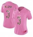 Nike Seahawks #3 Russell Wilson Pink Camo Fashion Women Limited Jersey