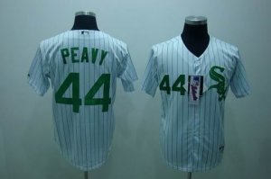 mlb chicago white sox #44 peavy white(green strip)