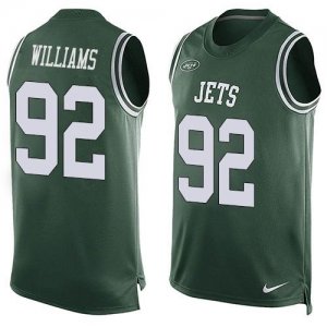 Nike New York Jets #92 Leonard Williams Green Team Color Men Stitched NFL Limited Tank Top Jersey