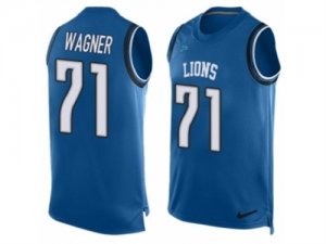 Mens Nike Detroit Lions #71 Ricky Wagner Limited Light Blue Player Name & Number Tank Top NFL Jersey