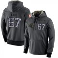 NFL Mens Nike Carolina Panthers #67 Ryan Kalil Stitched Black Anthracite Salute to Service Player Performance Hoodie