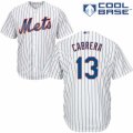 Mens Majestic New York Mets #13 Asdrubal Cabrera Authentic White Home Cool Base MLB Jersey