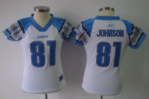 2010 Women\'s Field Flirt Fashion nfl detroit lions #81 johnson white