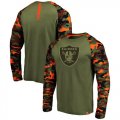 Oakland Raiders Heathered Gray Camo NFL Pro Line by Fanatics Branded Long Sleeve T-Shirt