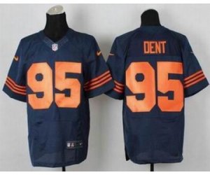 Nike jerseys chicago bears #95 dent blue[Elite][number orange]