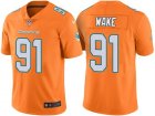 Nike Dolphins #91 Cameron Wake Orange Vapor Untouchable Limited Jersey