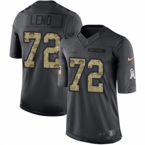 Men\'s Nike Chicago Bears #72 Charles Leno Limited Black 2016 Salute to Service NFL Jersey