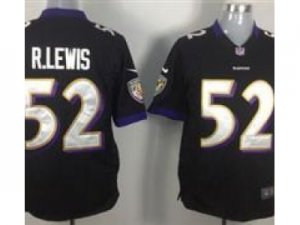 Nike NFL Baltimore Ravens #52 Ray Lewis Black Game Jerseys