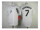 mlb jerseys chicago white sox #7 keppinger white[black stripe]