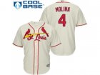 Youth St.Louis Cardinals #4 Yadier Molina Cream Cool Base Stitched MLB Jersey