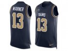 Nike Los Angeles Rams #13 Kurt Warner Limited Navy Blue Player Name & Number Tank Top NFL Jersey