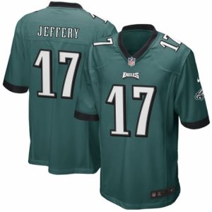 Men\'s Philadelphia Eagles #17 Alshon Jeffery Nike Green Game Jersey