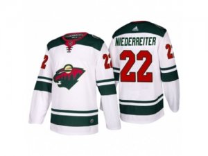 Mens adidas 2017-2018 Season Minnesota Wild #22 Nino Niederreiter Away Jersey