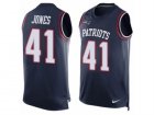 Mens Nike New England Patriots #41 Cyrus Jones Limited Navy Blue Player Name & Number Tank Top NFL Jersey