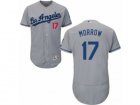 Mens Majestic Los Angeles Dodgers #17 Brandon Morrow Grey Flexbase Authentic Collection MLB Jersey