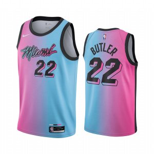 Nike Heat #22 Jimmy Butler Blue Pink NBA Swingman 2020-21 City