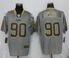 Nike Steelers #90 T.J. Watt Lights Out Gray Elite Jersey