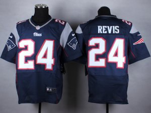 Nike New England Patriots #24 Darrelle Revis Blue Jerseys(Elite)