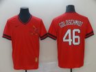 St. Louis Cardinals #46 Paul Goldschmidt Red Throwback Jersey