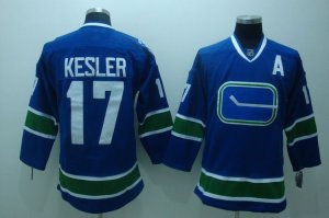 youth nhl vancouver canucks #17 kesler blue 3rd[A patch]