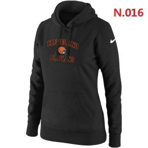 Women Cleveland Browns Logo Pullover Hoodie-1