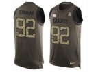Mens Nike New York Giants #92 Michael Strahan Limited Green Salute to Service Tank Top NFL Jersey