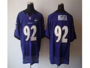 Nike Baltimore Ravens #92 Haloti Ngata purple jerseys[Elite Art Patch]