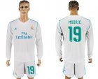 2017-18 Real Madrid 19 MODRIC Home Long Sleeve Soccer Jersey