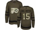 Adidas Philadelphia Flyers #15 Michael Del Zotto Green Salute to Service Stitched NHL Jersey