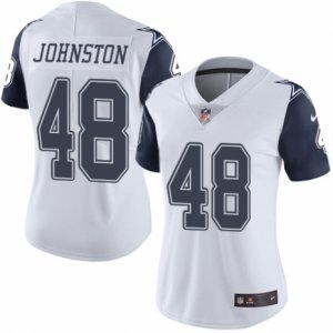 Women\'s Nike Dallas Cowboys #48 Daryl Johnston Limited White Rush NFL Jersey