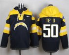 Nike San Diego Chargers #50 Manti Te'o Navy Blue Player Pullover Hoodie