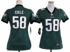 Nike Women Philadelphia Eagles #58 Trent Cole Green Jerseys