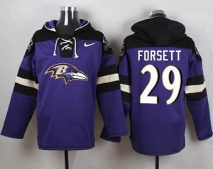 Nike Baltimore Ravens #29 Justin Forsett Purple Player Pullover Hoodie