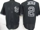 mlb new york yankees #2 jeter black fashion