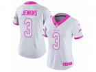 Women Nike Los Angeles Chargers #3 Rayshawn Jenkins Limited White Pink Rush Fashion NFL Jersey