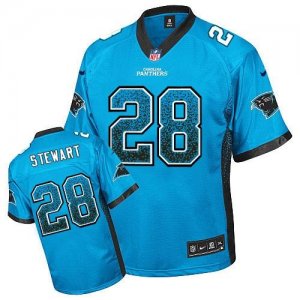 Nike Carolina Panthers #28 Jonathan Stewart Blue Alternate Men\'s Stitched NFL Elite Drift Fashion Jersey