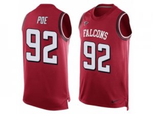 Mens Nike Atlanta Falcons #92 Dontari Poe Limited Red Player Name & Number Tank Top NFL Jersey