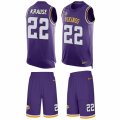 Mens Nike Minnesota Vikings #22 Paul Krause Limited Purple Tank Top Suit NFL Jersey