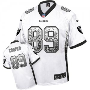 Nike Oakland Raiders #89 Amari Cooper White Mens Stitched NFL Elite Drift Fashion Jersey