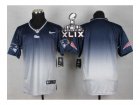 2015 Super Bowl XLIX Nike jerseys new england patriots blank blue-grey[Elite II drift fashion]