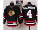 NHL Chicago Blackhawks #4 Niklas Hjalmarsson Black 2014 Stadium Series 2015 Stanley Cup Champions jerseys
