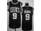 nba Boston Celtics #9 Rajon Rondo Black Jerseys[Revolution 30]