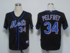 MLB New York Mets #34 Pelfrey Black[Cool Base]