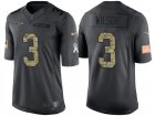 Seattle Seahawks #3 Russell Wilson Anthracite 2016 Salute to Service Limited Jersey