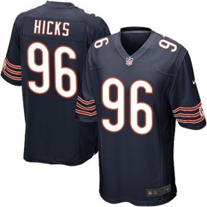 Men\'s Nike Chicago Bears #96 Akiem Hicks Game Navy Blue Team Color NFL Jersey