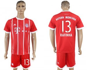 2017-18 Bayern Munich 13 RAFINHA Home Soccer Jersey